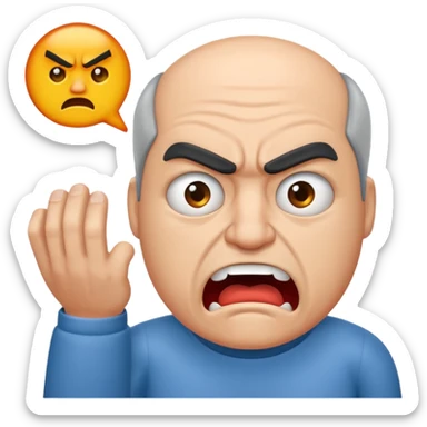 Big text "mopo" above and an angry man sticker