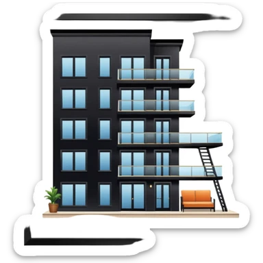 a small but gorgeous studio apartment in a Tribeca high-rise, a luxury building with a doorman and a sundeck. sticker