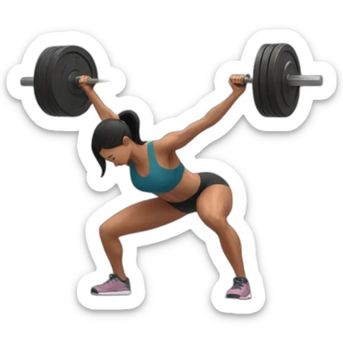  woman doing deadlift exercise sticker