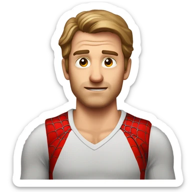 Mann der aussieht wie Spiderman aber insgeheim Bösewicht ist sticker