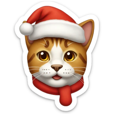 Gato disfrazado de Santa Claus  sticker