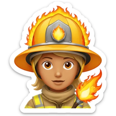 Human with sun helmet with fire powers that flys sticker