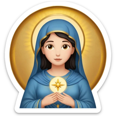 Image of the Mother of God in a frame sticker