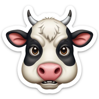 tattooed-scary-looking-cow-with-heavy-face-tattoes sticker