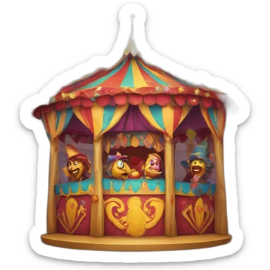 medieval funhouse decorated in a carnival way sticker