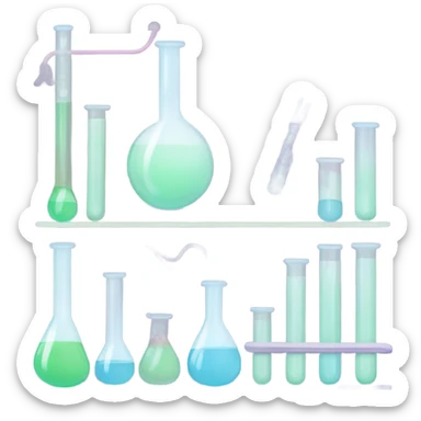 pastel coloured lab stuff  sticker