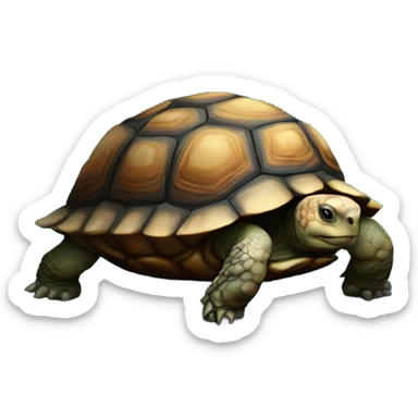 Tortoise under the moon light sticker