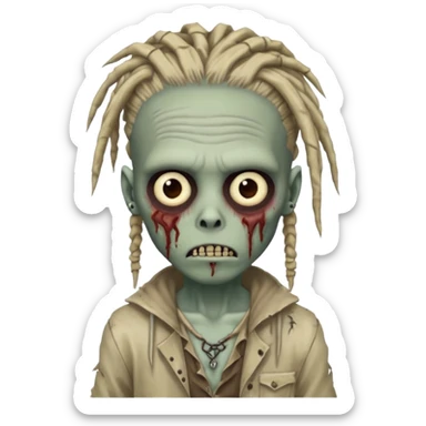 zombie boy with dreads sticker