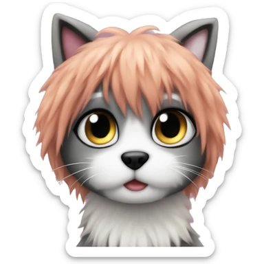 furry doggy sparklecat scene emo  sticker