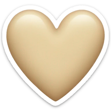 beige heart sticker