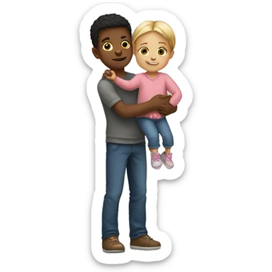 Brother Holding His Little Sister sticker