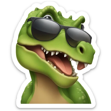 Dinosaur wearing sunglasses  sticker