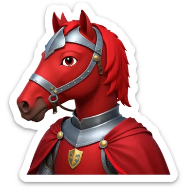 medieval horse rider knight portrait, head and shoulders only, armor collar, cloak, intense eyes, fantasy vibe, 3D cartoon, mobile game icon style, clean background, no text, no watermark
 sticker