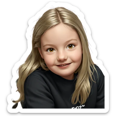 smiling blonde girl portrait sticker