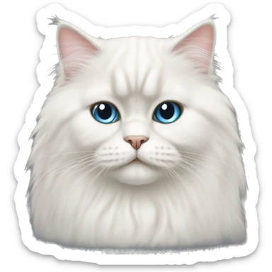 White Himalayan cat sticker