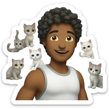 8 gatos  sticker