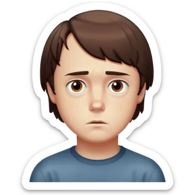 will's from stranger things sad sticker