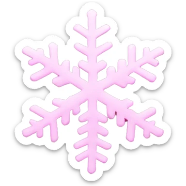 Pink snowflake sticker