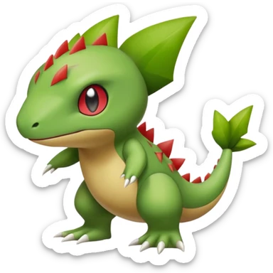 Larvitar-Axew-hybrid-Fakémon-creature (full body) sticker