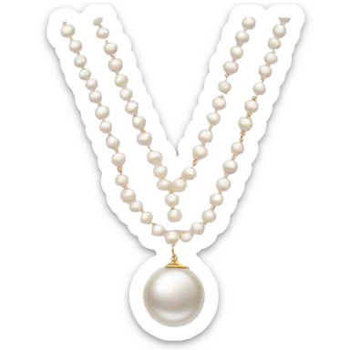 pearl necklace sticker