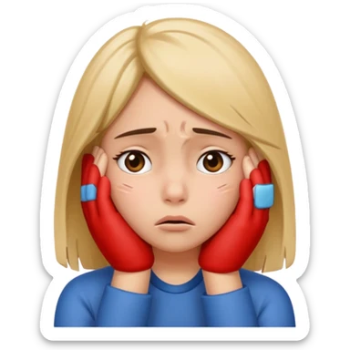 face palm girl sticker