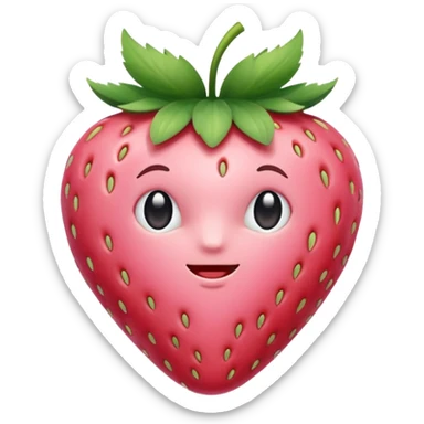 strawberry soft pink  sticker