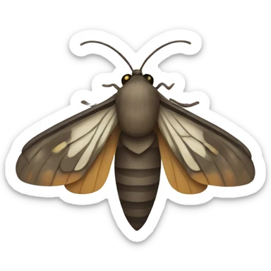 Google styled moth emoji sticker