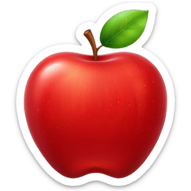 a red apple sticker