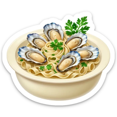 oyster pasta sticker