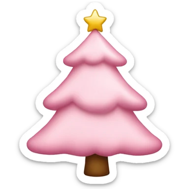 Light Pink Christmas tree sticker