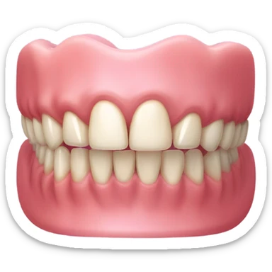 Maxillary complete denture sticker