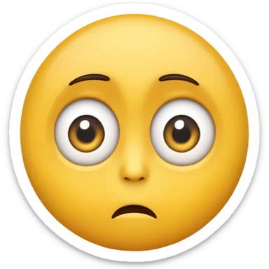 Scared emoji looking to the side sticker