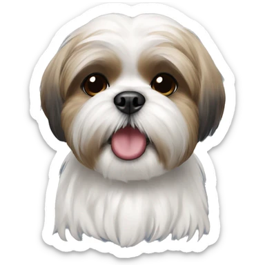 Shih tzu with underbite  sticker