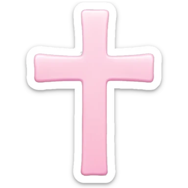 light pink cross sticker