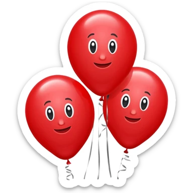 80 birthday balloon sticker