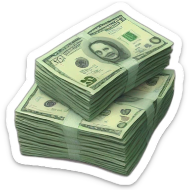 wad of chilean peso bills sticker