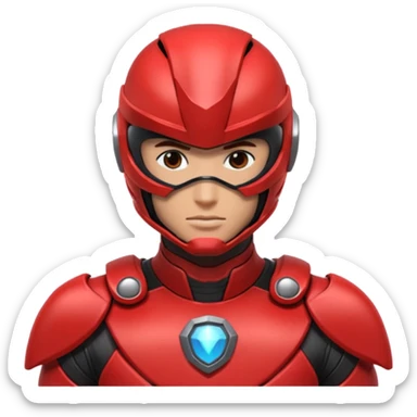 Red power ranger sticker