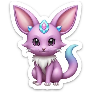 Espeon-Mew-Minccino-Delcatty-Pachirisu-fusion sticker