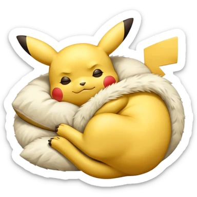 Pikachu slepping sticker