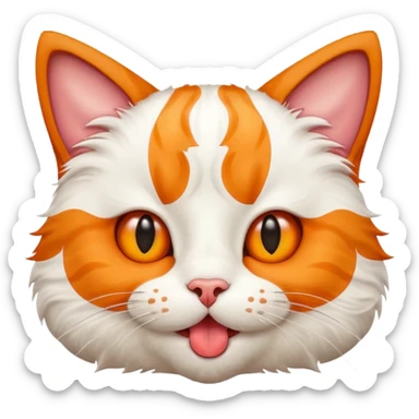 Cat with tongue out sticker