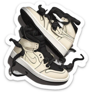 Air Jordan1 Travis Scott black phantom sticker
