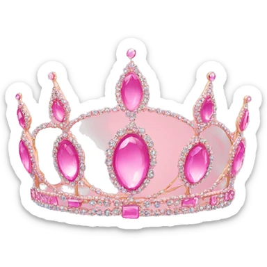 Pink jeweled tiara sticker