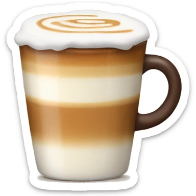 Latte coffee sticker