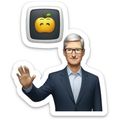 Tim Cook making presentation sticker
