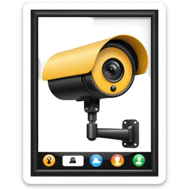 cctv application in black  sticker