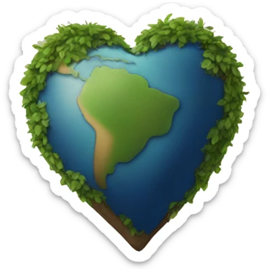 earth heart sticker