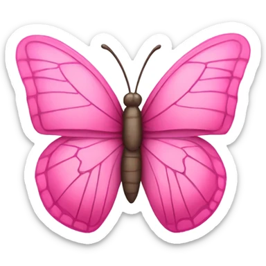 pink butterfly  sticker