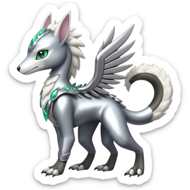 Meloetta-Sergal-Palkia-hybrid-fusion-Fakémon-creature, full body sticker