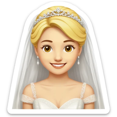 "- Nữ
- 20 tuổi
- Da vàng
- Trang phục cô dâu 
- Mặt cười mỉm
" sticker