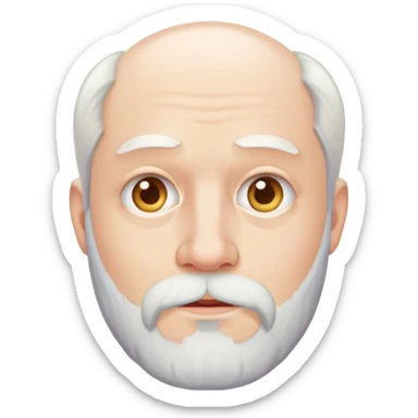 unhealthy  white chin beard sticker